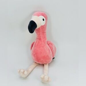 H&M Home Pink Flamingo Bird Sewn Eyes Lovey Soft Plush Stuffed Animal Toy 11"